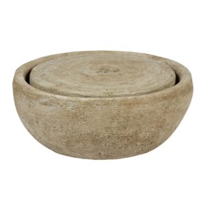 Small Infinity Bowl Foutain – Athens – Buff – 8″ x 20″ x 20″
