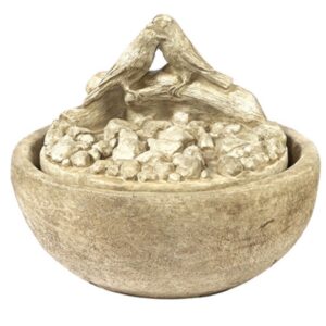 Bird Bowl Fountain – Athens – Buff – 16″ x 20″ x 20″