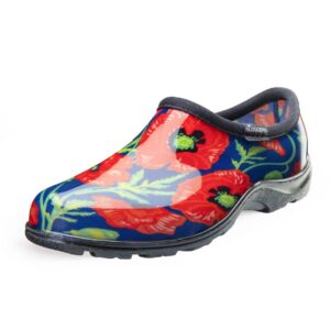 Womens Original Garden Shoe – Sloggers – Bold Poppies Blue – Size 9