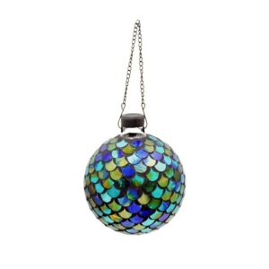 Glass Globe with Hanging Chain – Mermaid – 10″