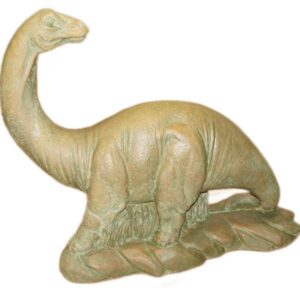 Brontosaurus Dinosaur Statue - Athens - Brushed Moss - 20" x 24" x 8"
