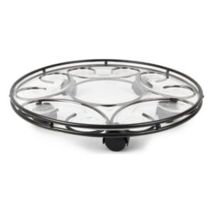 Deluxe Saucer Plant Caddy - Black - 17"