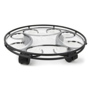 Deluxe Saucer Plant Caddy - Black - 14"