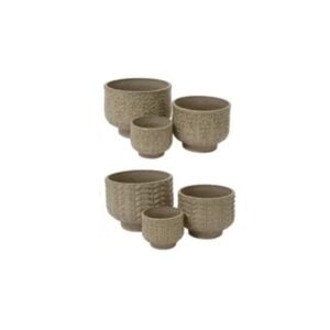 Xavi Short Planter - Kaemingk - Beige - 8"