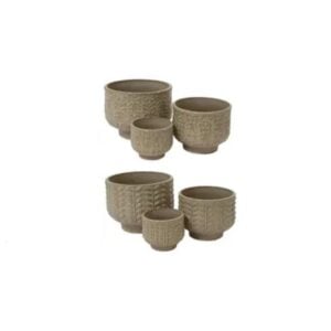 Xavi Short Planter - Kaemingk - Beige - 12"