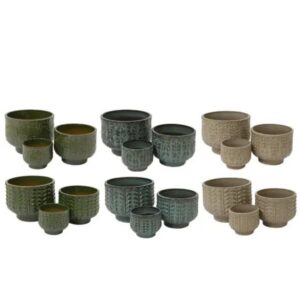 Xavi Short Planter - Kaemingk - Green - 15.75"