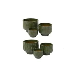 Xavi Short Planter - Kaemingk - Green - 15.75"