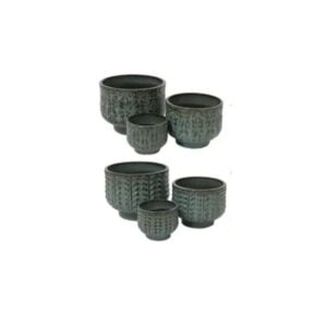 Xavi Short Planter - Kaemingk - Blue - 15.75"