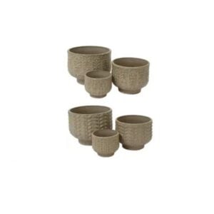 Xavi Short Planter - Kaemingk - Beige - 15.75"