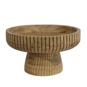 Pedestal Bowl - Kaemingk - Natural - 11.42"