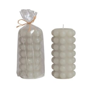 Unscented Hobnail Pillar Candle - 3" x 6"