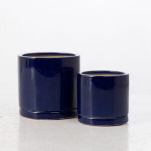 Ocean Cylinder Pot – Alfresco – Blue – 7″