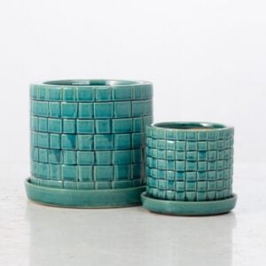 Maple Cylinder Pot - Alfresco - Emerald - 7"