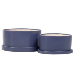 Dish Garden Attached Saucer - Alfresco - Lake Blue - 7"