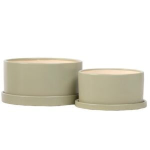 Dish Garden Attached Saucer - Alfresco - Sage - 7"