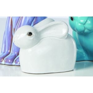 Timid Rabbit Statue – Alfresco – White – 8″