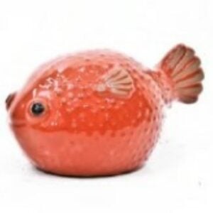 Blowfish Statue – Alfresco – Orange – 8.25″