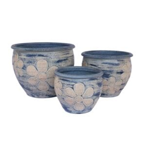 Heyday Terra Cotta Planter – Alfresco – Ant Blue – 11.5″