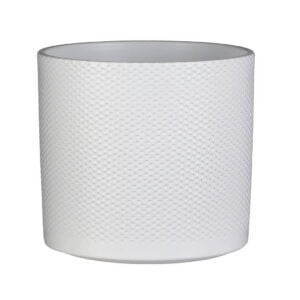 Era Round Dimple Planter - Alfresco - White - 9"