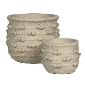 Rope Bead Petit Pot – Alfresco – White – 8″