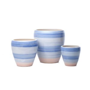 Ocean Planter – Alfresco – Blue/White – 15″