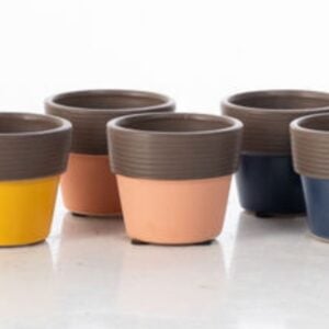Bellefonte Mini Pot – Alfresco – Natural/Blue – 3.75″