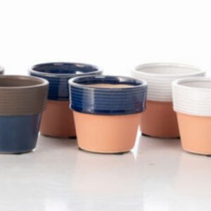 Bellefonte Mini Pot – Alfresco – Natural/White – 3.75″