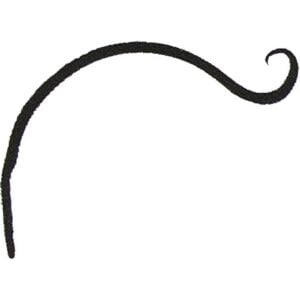 Upturn Curved Hanger - Black - 9"