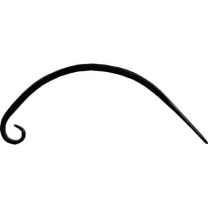 Downturn Curved Hanger - Black - 8"