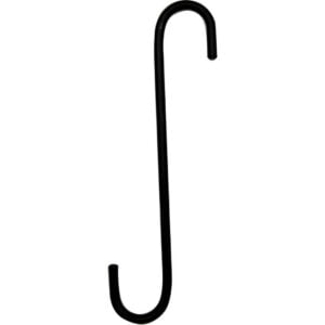 S-Hook - Black - 8"