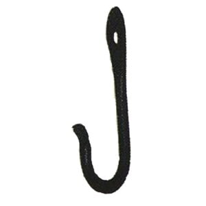 Flared End J-Hook - Black - 3"