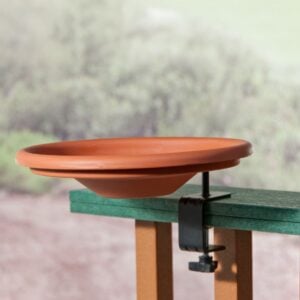Mounted Deck Birdbath - Terra Cotta - 11"