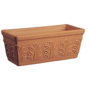 Italian Leaf Window Box - Border Concepts - Terra Cotta - 12.5"