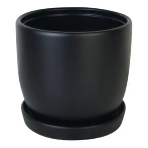 Chatham Egg Pot - Border Concepts - Matte Black - 7"