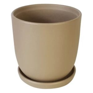 Chatham Egg Pot - Border Concepts - Sandy Matte Brown - 7"