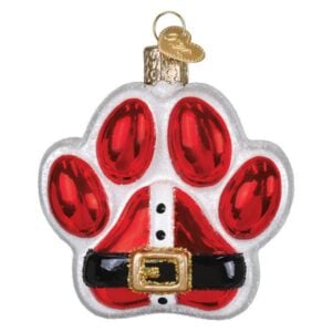 Santa Paws Glass Ornament - Old World Christmas