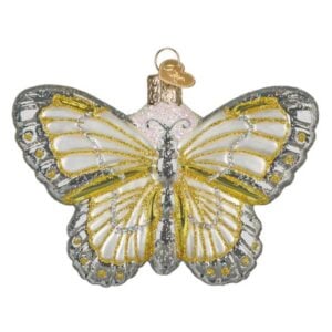 Sterling Butterfly Glass Ornament - Old World Christmas