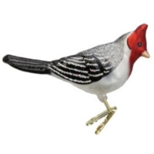 Red Crested Cardinal Glass Ornament - Old World Christmas