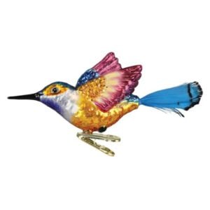 Vibrant Hummingbird Glass Ornament - Old World Christmas