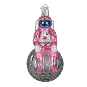 Pink Astronaut Glass Ornament - Old World Christmas