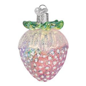 Shimmering Strawberry Glass Ornament - Old World Christmas