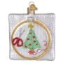 Chistmas Cross Stitch Glass Ornament - Old World Christmas