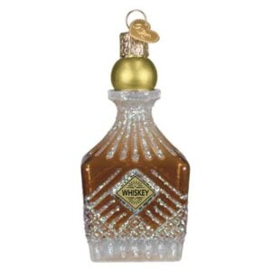 Whiskey Bottle Decanter Glass Ornament - Old World Christmas