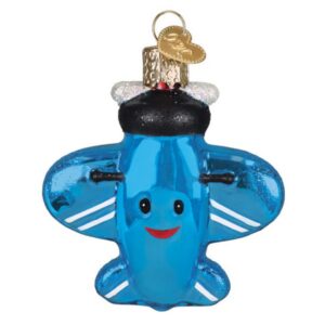 Misfit Plane Glass Ornament - Old World Christmas