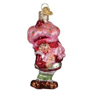 Strawberry Shortcake and Custard Glass Ornament - Old World Christmas