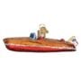 Classic Wooden Boat Glass Ornament - Old World Christmas