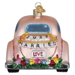 Just Married Magic Glass Ornament - Old World Christmas