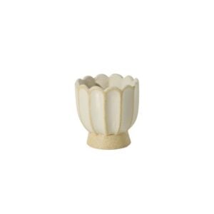 Tilly Pot With Base - Beige - 4.5"