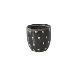 Spotted Dot Pot - Black/White - 5"