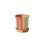 Rowan Pot With Saucer - Tan/Orange - 5"